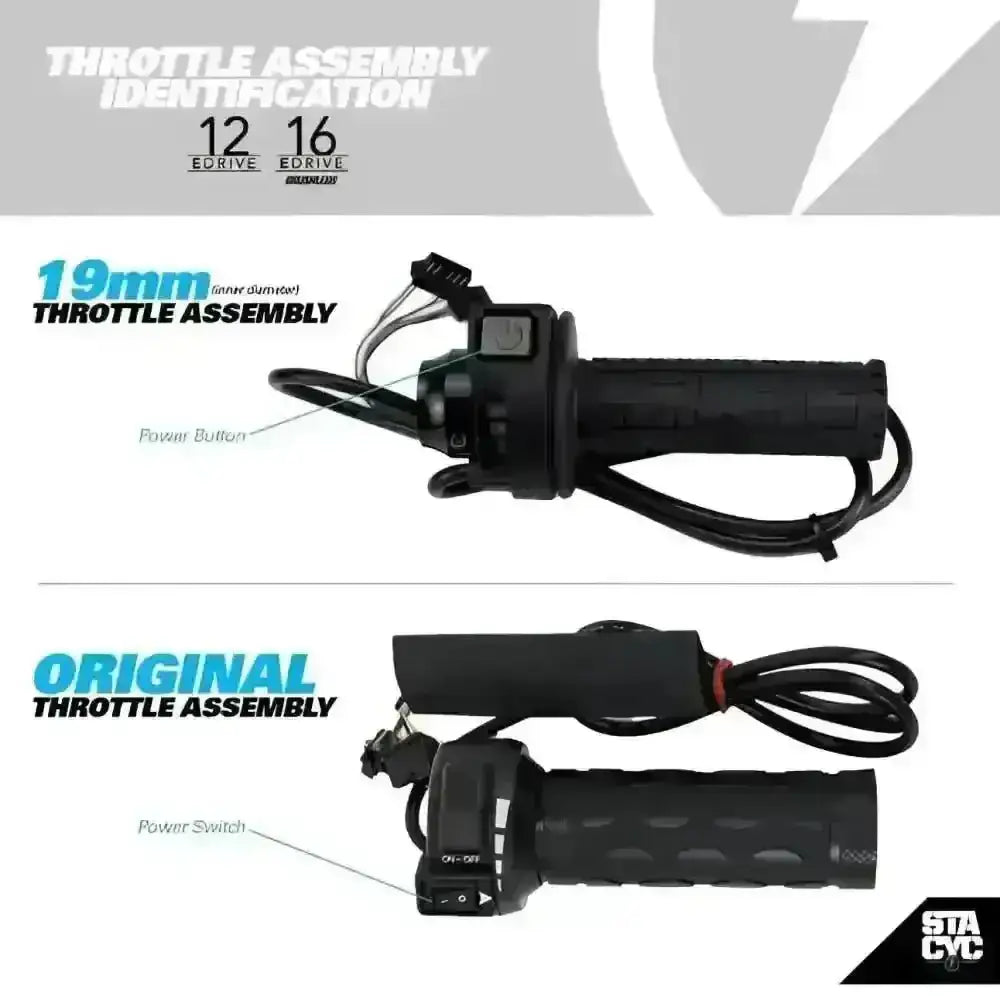 Stacyc Bike 19mm Mini - Bar Conversion Kit (Limited Edition Silver, Blue, Orange Stem) - Balance Bike