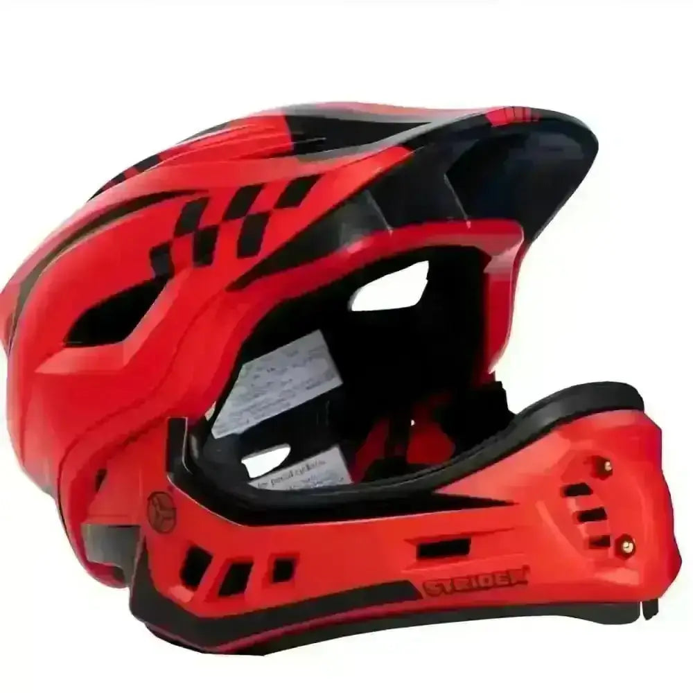 balance bike full face helmet Strider Bike BMX Helmet Red