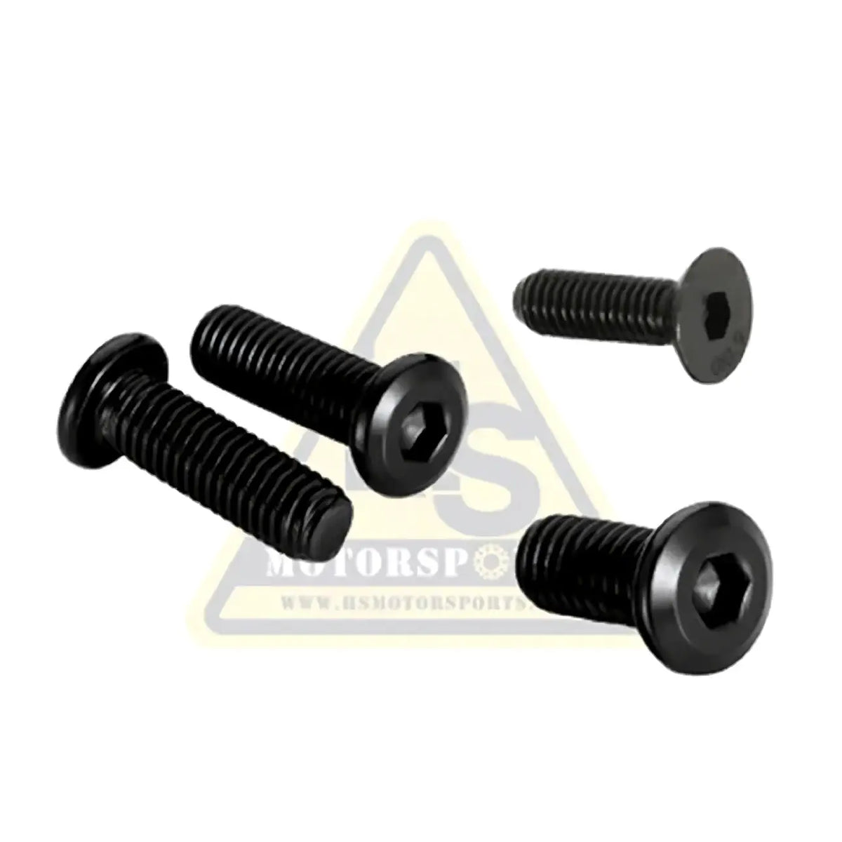 Black hex socket head cap screws with threaded shafts and rounded heads for 90-degree gearbox mounting Stacyc 18-20 eDrive