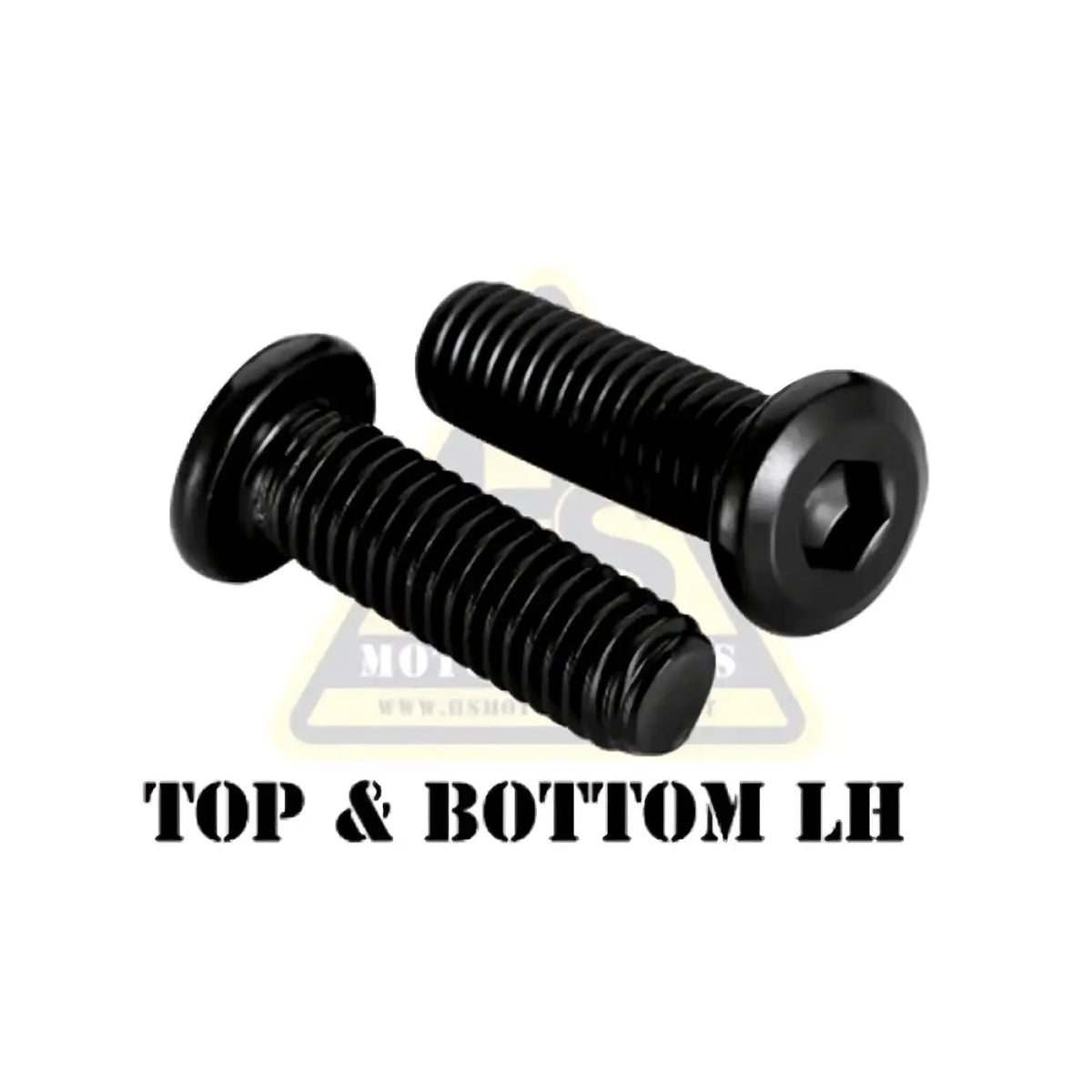 Black coated stainless steel cap screws with hexagonal drive heads for 90-degree gearbox mounting on Stacyc 18-20eDrive