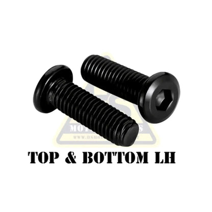 Black coated stainless steel cap screws with hexagonal drive heads for 90-degree gearbox mounting on Stacyc 18-20eDrive