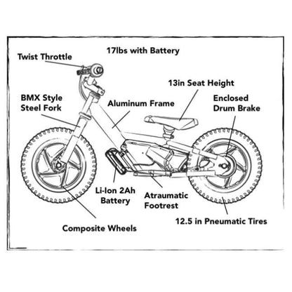 Balance Bike Stacyc Canada 12eDrive - Balance Bike