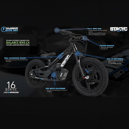 Balance Bike Stacyc Canada 16eDrive Elite - Vélo 16’’