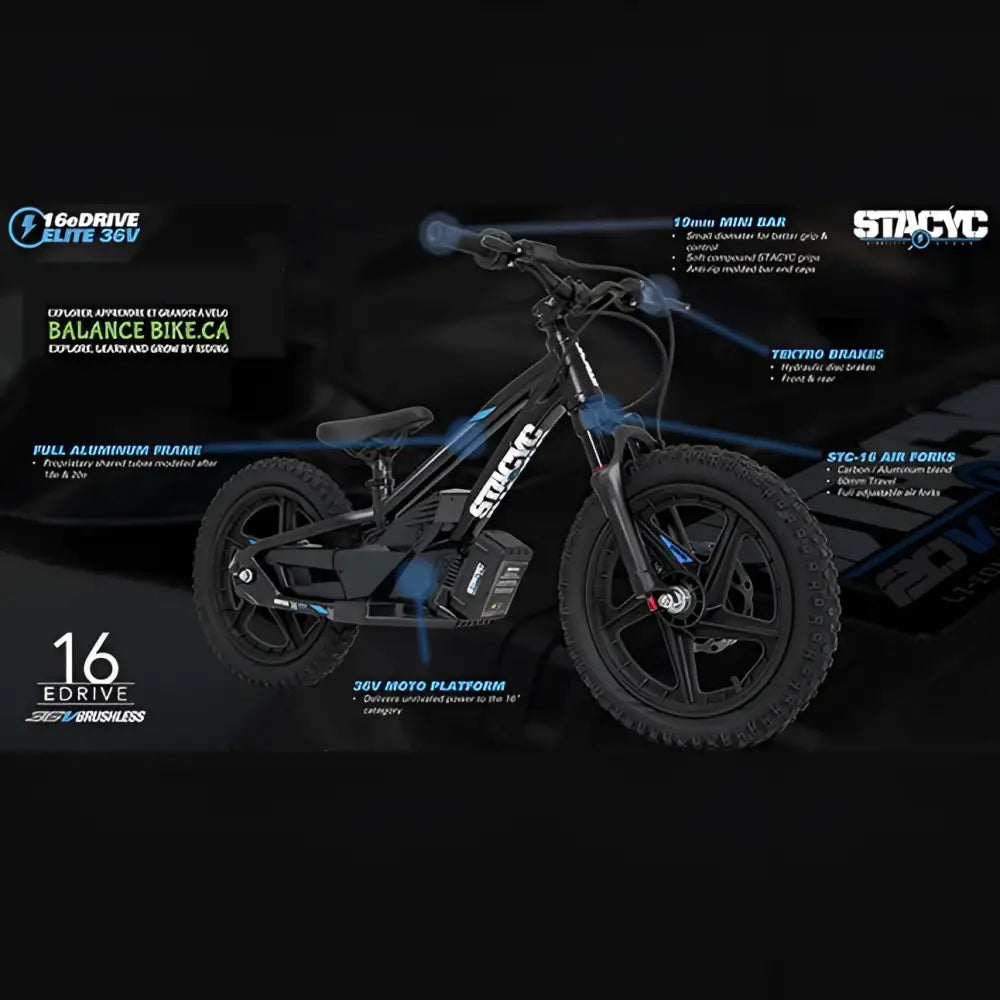 Balance Bike Stacyc Canada 16eDrive Elite - Vélo 16’’