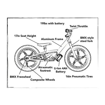 Balance Bike Stacyc Canada 16eDrive - Balance Bike