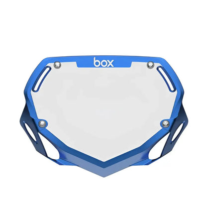 Box Two Bike Number Plate - Blue Chrome - Plaque à Numéro