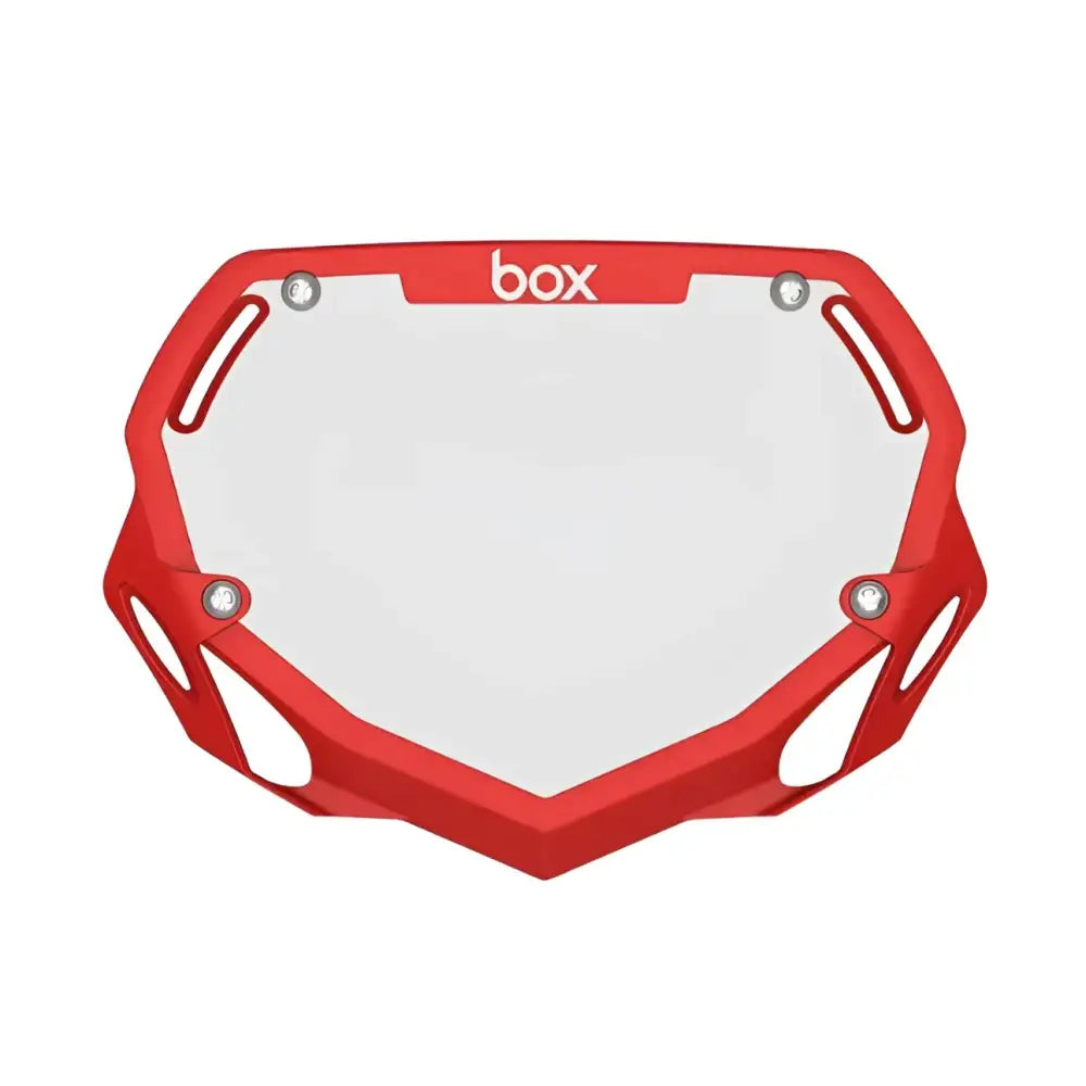 Box Two Bike Number Plate - Red - Plaque à Numéro