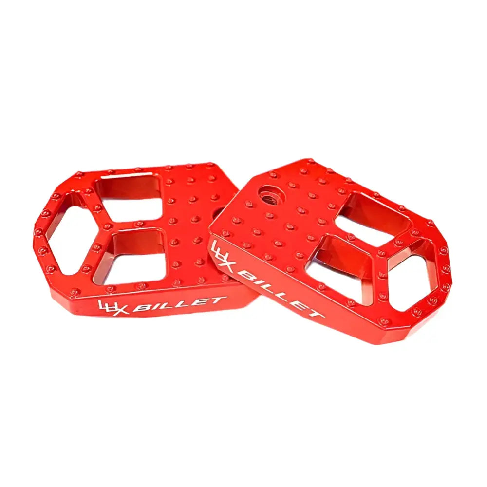 Lux Billet Extended Footrest 12-16eDrive - Red - Repose-Pieds
